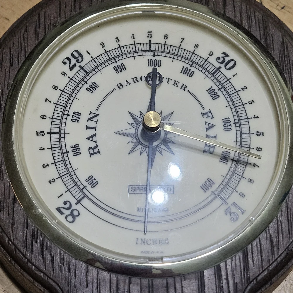 Vintage Springfield Instrument Company Banjo-style Weather Station